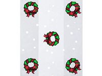 Christmas Print Cello Bags - Holiday Wreath 4x2x9" Cello Bags 1.2 mil (3 Packs; 100 Bags Per Pack) - WRAPS-C2BHW