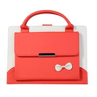 iPad Mini 2 Case for Girls, Lovely Slim Fit Business Handbag Wallet PU Leather Cover with Viewing Stand Auto Wake/Sleep Smart Cover for iPad Mini 1/2/3 (Red) Boens