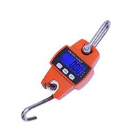 ZYY Electronic Digital Crane Scale，Food Duty Compact Hanging Aluminum High-Precision Hanging Portable Small Electronic Hook 300kg/100g (Size : 200kg/50g)