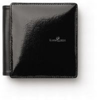 Blocketui, classic, paint black , 4,7x4,7in lether for Gentleman with block and pen