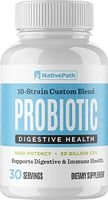 NativePath - Daily Probiotic - 30 Capsules - Easy-to-Swallow - for Digestion & Immune Health - 10 Unique Super Probiotic Strains - 50 Billion CFUs - Maximize Weight Management Efforts