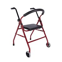 LJHHH Folding Rollator Walker,Ultra Lightweight Folding Rollator Wheeled Walking Frame,Elderly Walker Wheeled Walker Walker Walker Disabled