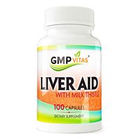 GMPVitas Premium Liver Support with Milk Thistle Supplements- Milk Thistle,Vitamin C & B - Support Liver Health & Function 100 Capsules (1)
