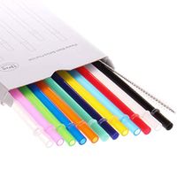 7" Short Plain Color Reusable Plastic Replacement Drinking Straws for 16 oz,12 oz Mason Jar,Tumblers, Set of 12 Straws with Cleaning Brush (7inch, 12color)