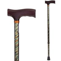 Briggs Healthcare Lightweight Aluminum Adjustable Walking Cane with Derby-Top Handle, Cyclone Green