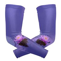 LEVEIS Water Nature Blossom Plant Sky Photography Arm Sleeves UV Protection for Men Women Sunblock Protective Gloves Running Golf Cycling Driving Long Arm Cover 1 Pair