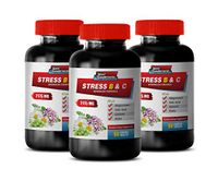Anxiety Happens - Stress Relief B and C Complex - Anxiety Relief - Sleep Quality Boost - Natural Solution - Valerian Tablets - 3 Bottles (270 Tabs)