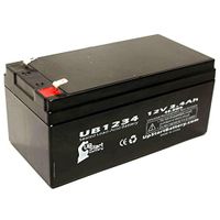 Replacement for Aquatec Fortuna Bath Lift Battery - Replacement UB1234 Universal Sealed Lead Acid Battery (12V, 3.4Ah, 3400mAh, F1 Terminal, AGM, SLA) - Includes Two F1 to F2 Terminal Adapters