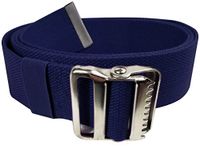 LiftAid Walking Gait Belt and Patient Transfer with Metal Buckle and Belt Loop Holder for Nurse, Caregiver, Physical Therapist (Navy Blue, 60")