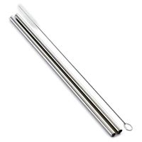 Norpro 473 Stainless Steel 11-Inch Drinking Straws with Cleaning Brush