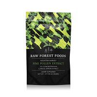 RAW Forest Foods - Pine Pollen Extract Powder (65 Grams) - Potent 10:1 Herb Extract to Support Endocrine System, Boost Hormone Balance of Testosterone and Prostate Health