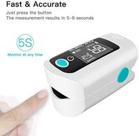 Pulse Oximeter with Batteries & Lanyard, Fingertip Blood Oxygen Saturation Monitor, Pulse PR Heart Rate Monitors and Spo2 Reading Oxygen Meter.