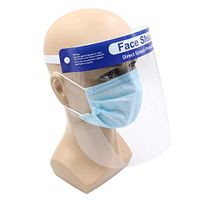 5 PCS Protective Face Shield, Plastic Face Cover Transparent Visor, Anti Splash with Flip Up Elastic Band for Children and Adult Safety