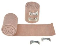 Dealmed Compression Bandage, Clip Closure, 2" x 4.5 Yards Stretched, 10 Count