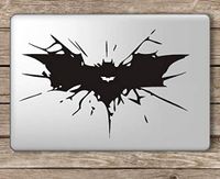 Batman Cracked Symbol - Apple MacBook Laptop Vinyl Sticker Decal, Die Cut Vinyl Decal for Windows, Cars, Trucks, Tool Boxes, laptops, MacBook - virtually Any Hard, Smooth Surface
