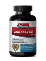Antioxidant Supplement Best Seller - CHIA Seed Oil - Chia Seeds with Omega 3-1 Bottle 60 Softgels