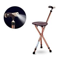 Cane with a Seat Heavy Duty 350 lbs Capacity with LED Light Best Health Walking Canes with Seat Ajustable