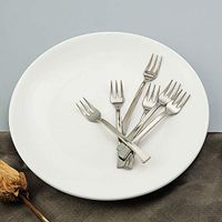Efavormart 180 Pcs - 1.5" Disposable Plastic Silver Dessert Forks for Wedding Party Banquet Events Candy Buffet Premiere Collection