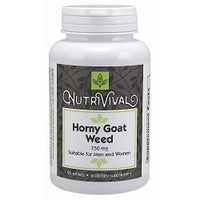 Nutrivival Horny Goat Weed 750mg Plus 150mg of Maca Root Suitable for Men and Women* 90 New Oval Tablets