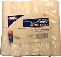Dukal 023023 Non-Sterile Conforming Stretch Gauze White, 4inch x 4.1Yard