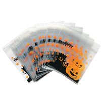 Toyvian 200pcs Self Adhesive Candy Cookie Bags Cellophane Bags Plastic Candy Gift Bags Party Favor Bag