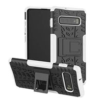 Lyperkin Samsung Galaxy S10/S10E/S10 Plus Case, Hybrid Rugged Hard Rubber PC Stand Case Cover Non-Slip Case Cover Full Body Protection with Holder Stand 2019