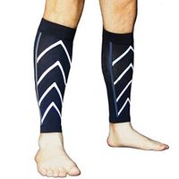EDTara Calf Compression Sleeve Leg Compression Socks Sports Running Fluorescent Shank Protective Cover Gradient Compression Stockings Calf Brace Black