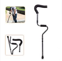 Little ZhuZhu Crutch Cane Adjustable and Foldable Armpits, Height-Adjustable Folding Cane,Crutch Folding Elbow Underarm Fracture Elderly Elbows for Disabled People,2pcs
