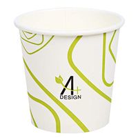Special Green Lines Design, Paper Hot Cup,Eco-friendly,100% Blodegradable&Compostable (4 0Z)