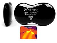 Serene (Onyx)(Single) Synergy Stone - Contoured Hot Stone Massage Tool - Relaxing and Therapeutic for Neck, Back, Legs, Feet - Ultra-Smooth for Massage on Skin with Oil or Over Clothes