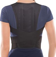 TOROS-GROUP Posture Corrector Brace - Back Shoulder Clavicle Support - Medium, Waist/Belly 31.5" - 35.5" Black