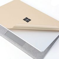 XSKN 2 in 1 Anti-scratch Full Body Skins Ultra Thin Removable Bubble Free Decal Laptop Sticker for Microsoft Surface Laptop (2017+) Upper and Bottom Cover (Champagne Gold)