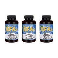 Swanson Black Currant Seed Oil Gla (Omegatru) 500 mg 180 Sgels 3 Pack