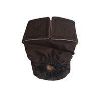 Barkertime Cat Diaper Made in USA - Chocolate Brown Washable Cat Diaper, L, Without Tail Hole for Piddling, Spraying or Incontinent Cats