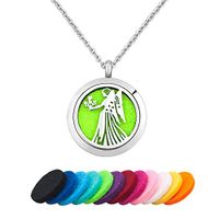 Moonlight Collections Guardian Angel Aromatherapy Essential Oil Diffuser Necklace