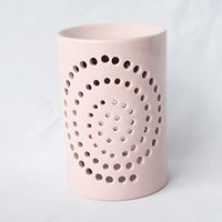 Better-way Home Decorative Hollow Out Snail Ceramic Aromatherapy Burner, Essential Oil Warmer, Tealight Candle Holder Bedroom Decorations Housewarming Gifts (Pink, 5 inch)