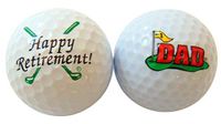 Westman Works Happy Retirement Dad Golf Ball Golfer Gift Pack, Set of 2