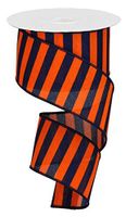 Syracuse University Wide Fabric Ribbon/Christmas Tree Garland, Orange and Navy, 2.5" x 10 Yards