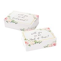 Bridesmaid Proposal Box Set | 6 Pack | 1 Maid of Honor Proposal Box and 5 Will You be My Bridesmaid Boxes | Boxes for Bridesmaid Gifts