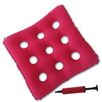 BIHIKI Medic Inflatable Air Seat Cushion with Pump,17"X16" Air Inflatable Cushion for Back Tailbone Support,Pain Relieve, Wheelchair/Office/Car Sitting,Bedsore Prevention Product