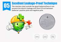 Leoie Doublepow 5 Pcs Button Cell Battery CR2025 CL2025 ECR2025 GPCR2025 BR2025 2025 KCR2025 Lithium Button Battery