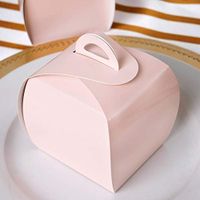 Efavormart 25pcs Blush Cupcake Purse Favor Boxes for Candy Treat Gift Wrap Box Party Favor Boxes for Bridal Shower Wedding Party