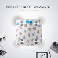 Bluetooth Weight Scale Art Cartoon Delicious Food Burger Cola Smart Weigh Scale Body Fat Composition Monitor Analyzer with Smartphone App for Body Management-396 Lbs