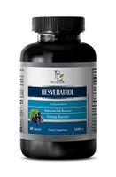 antioxidant Supplement Skin - RESVERATROL 1200 Mg - Natural ANTIOXIDANT Complex - resveratrol Bulk Supplements - 1 Bottle 60 Capsules