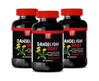 Cholesterol lowering Supplement - Dandelion Root 520MG - Vitamins C & A - Supports Liver Health - beta Carotene - 3 Bottles (540 Capsules)