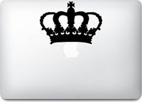 Crown (Black 4") Vinyl Decal Sticker for Car Automobile Window Wall Laptop Notebook Etc.... Any Smooth Surface Such As Windows Bumpers