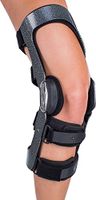 DonJoy Armor Knee Support Brace with FourcePoint Hinge: Standard Calf Length, Left Leg, Medium