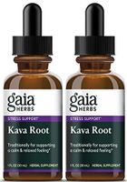 Gaia Herbs Kava Kava Root, 1-Ounce Bottle (Pack of 2)