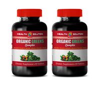 Greens Supplement Organic - Greens Organic Complex - Dietary Supplement - Ginger Extract Supplement - 2 Bottles 120 Tablets