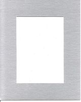 Pack of 5 11x14 Silver Picture Mats with White Core for 8x10 Pictures